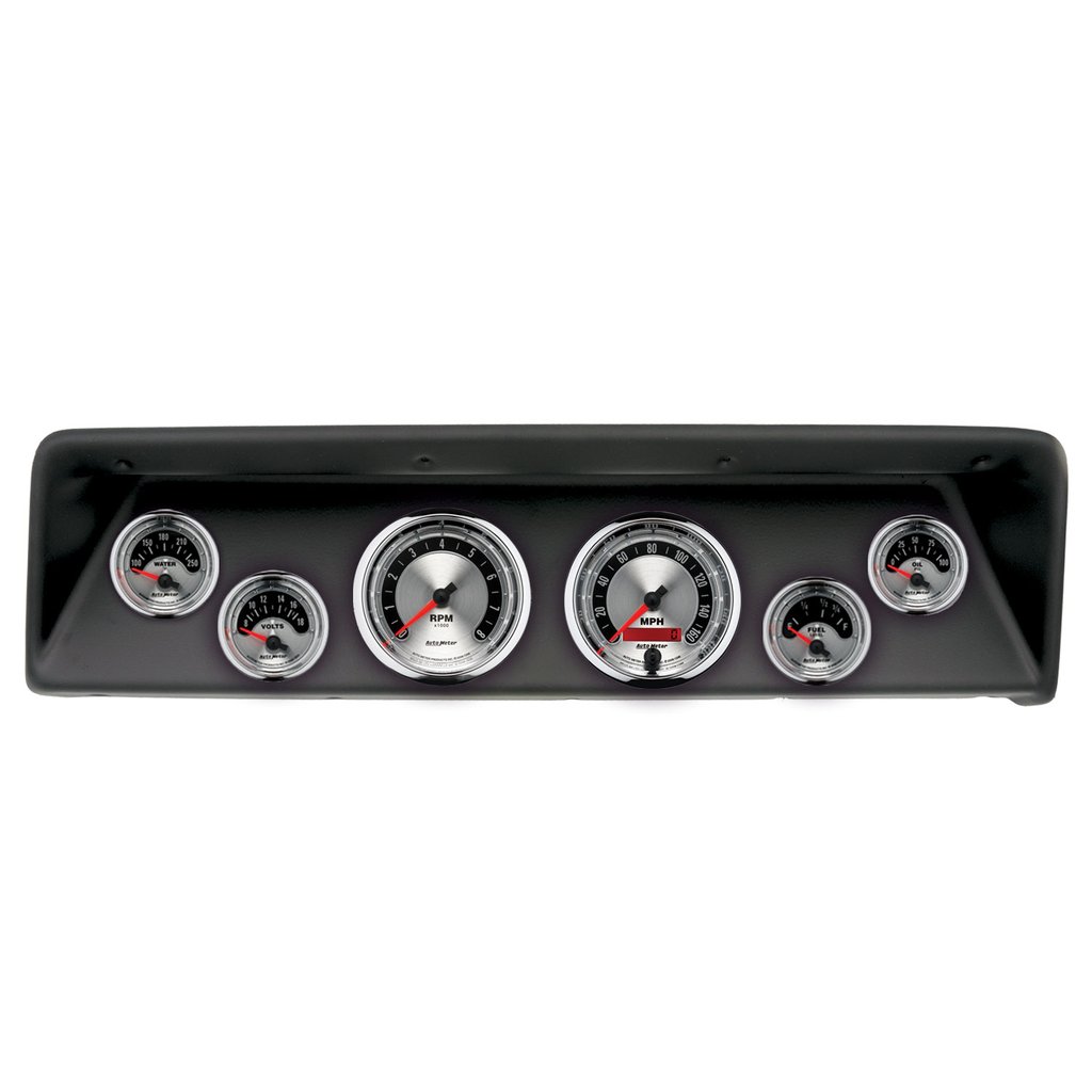 AutoMeter GAUGE KIT, 6 PC, (3 3/8" X2, 2 1/16" X4), CHEVROLET NOVA 66-67, AMERICAN MUSCLE