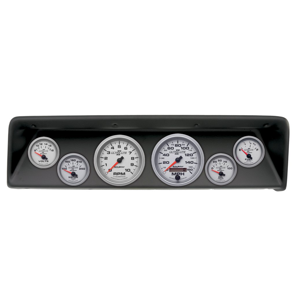 AutoMeter GAUGE KIT, 6 PC, (3 3/8" X2, 2 1/16" X4), CHEVROLET NOVA 66-67, ULTRA-LITE II