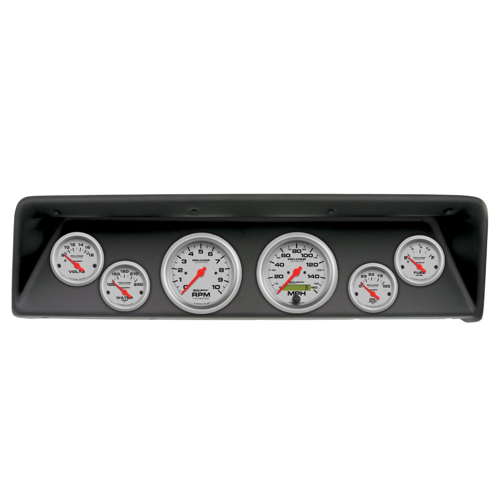 AutoMeter GAUGE KIT, 6 PC, (3 3/8" X2, 2 1/16" X4), CHEVROLET NOVA 66-67, ULTRA-LITE