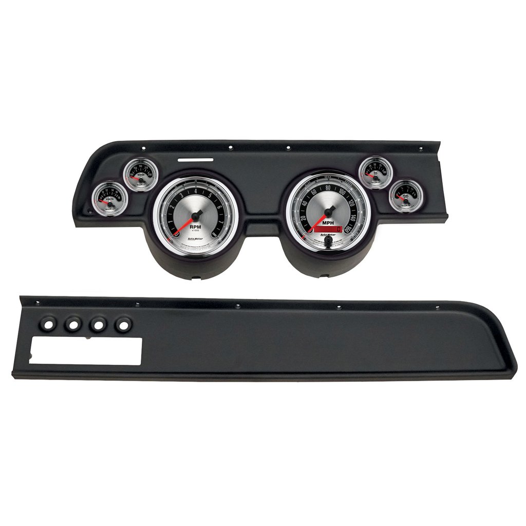 AutoMeter GAUGE KIT, 6 PC, (5" X2, 2 1/16" X4), MERC COUGAR AC 67-68, AMERICAN MUSCLE