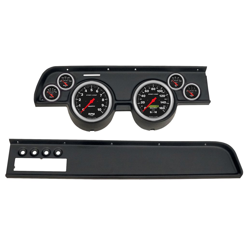 AutoMeter GAUGE KIT, 6 PC, (5" X2, 2 1/16" X4), MERC COUGAR AC 67-68, SPORT-COMP
