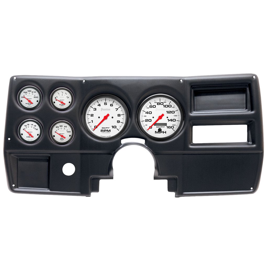 AutoMeter GAUGE KIT, 6 PC, (5" X2, 2 1/16" X4), CHEVY/GMC TRUCK NO VENT 84-87, PHANTOM