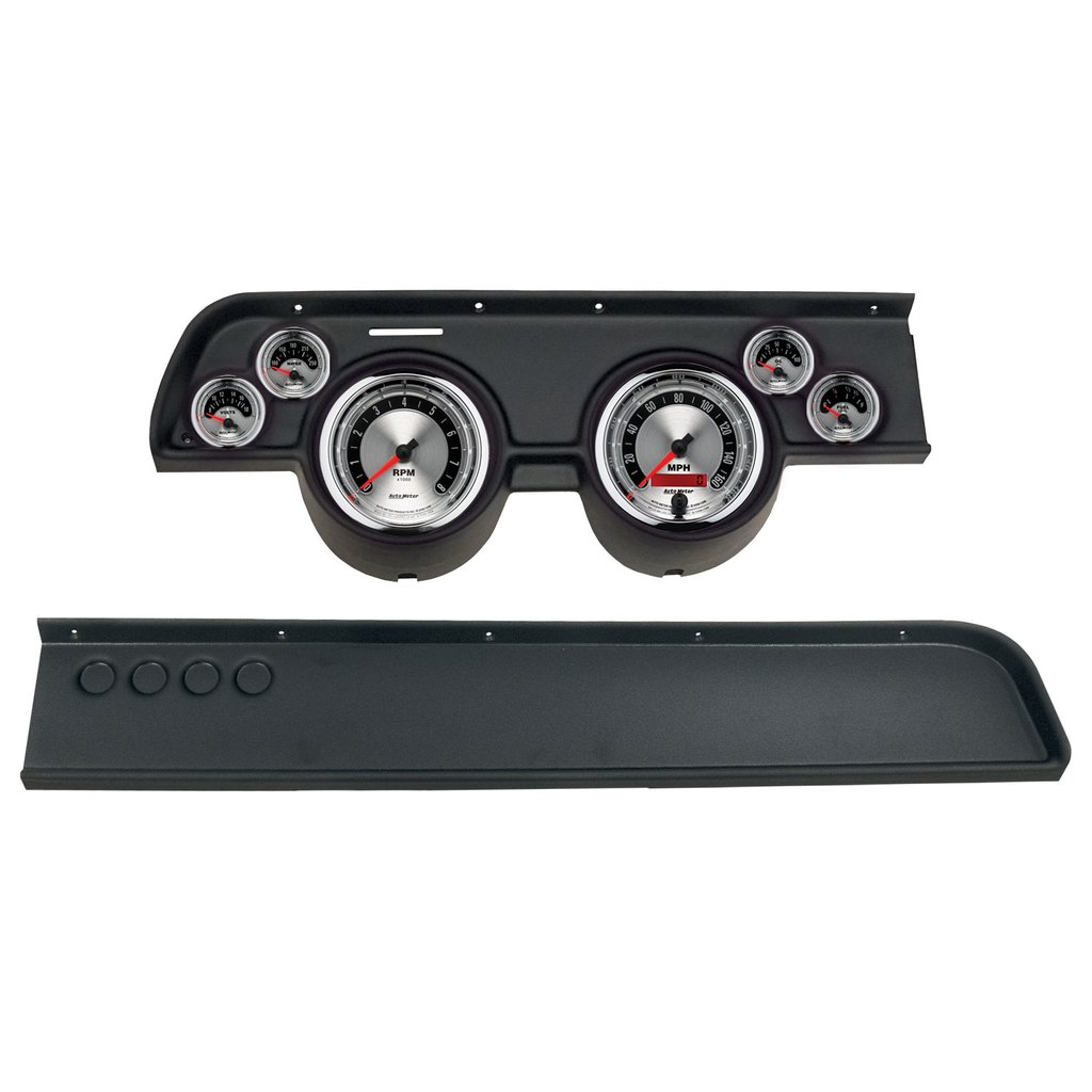 AutoMeter GAUGE KIT, 6 PC, (5" X2, 2 1/16" X4), MERC COUGAR NO AC 67-68, AMERICAN MUSCLE