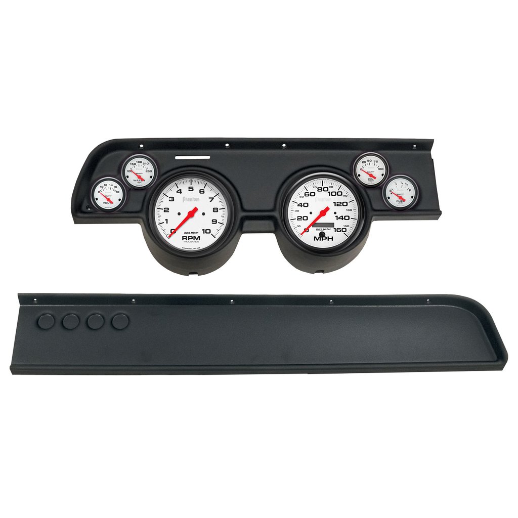 AutoMeter GAUGE KIT, 6 PC, (5" X2, 2 1/16" X4), MERC COUGAR NO AC 67-68, PHANTOM