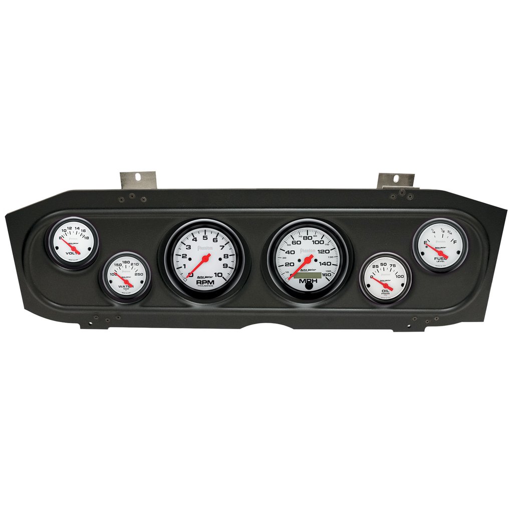 AutoMeter GAUGE KIT, 6 PC, (3 3/8" X2, 2 1/16" X4), MERC COUGAR 69-70, PHANTOM