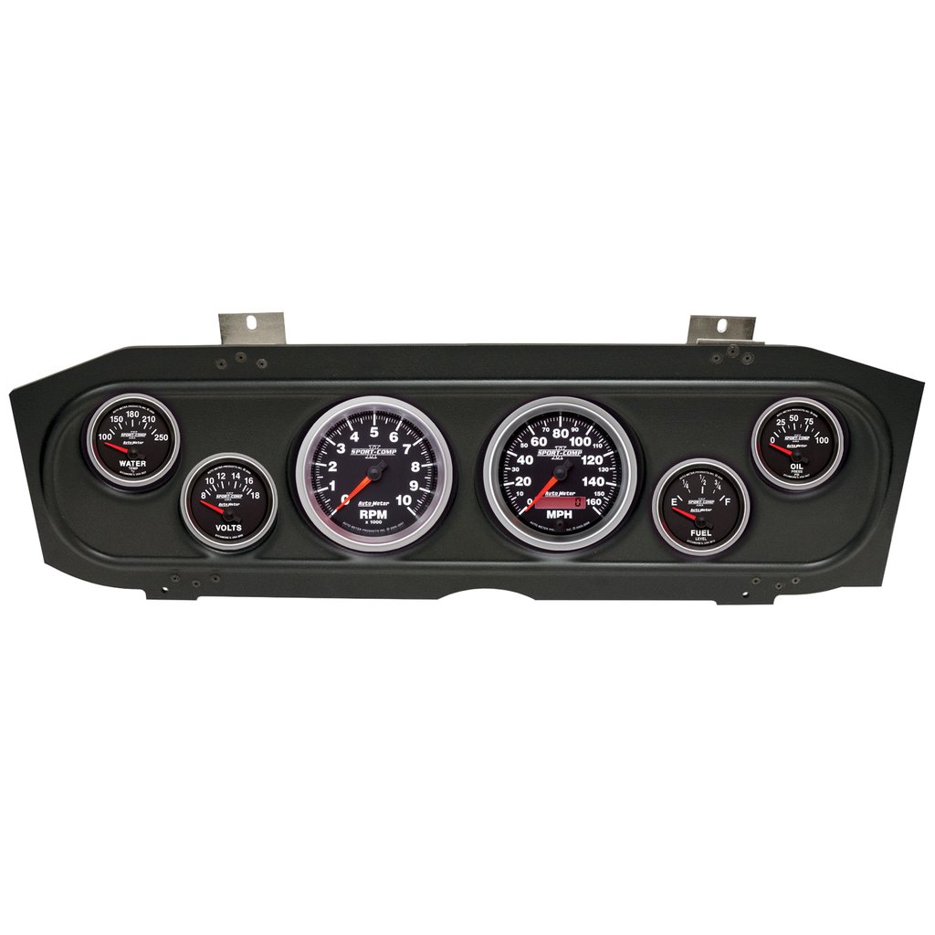 AutoMeter GAUGE KIT, 6 PC, (3 3/8" X2, 2 1/16" X4), MERC COUGAR 69-70, SPORT-COMP II