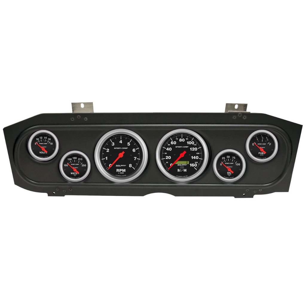 AutoMeter GAUGE KIT, 6 PC, (3 3/8" X2, 2 1/16" X4), MERC COUGAR 69-70, SPORT-COMP