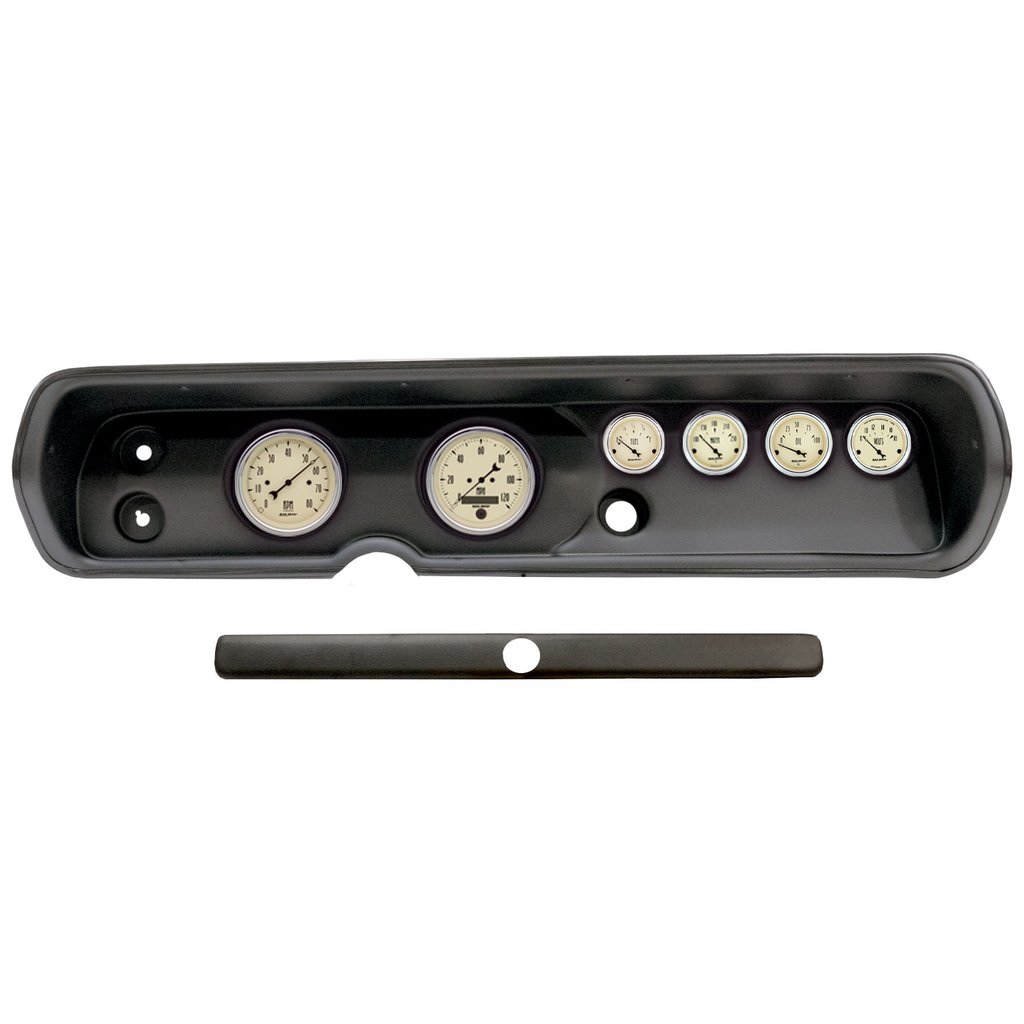 AutoMeter GAUGE KIT, 6 PC, (3 3/8" X2, 2 1/16" X4), CHEVY CHEVELLE 64-65, ANTIQUE BEIGE