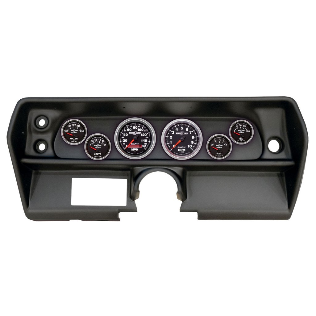 AutoMeter GAUGE KIT, 6 PC, (3 3/8" X2, 2 1/16" X4), CHEVY NOVA 68, SPORT-COMP II