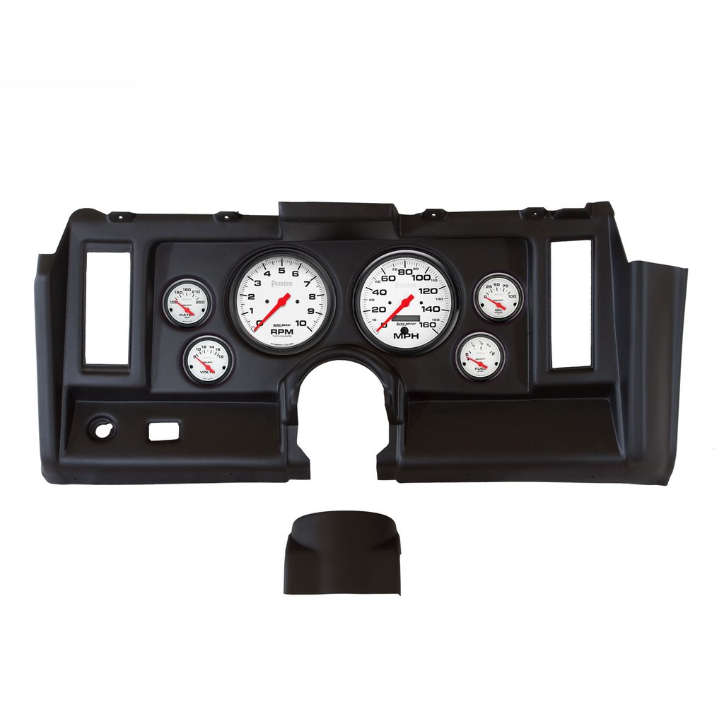 AutoMeter GAUGE KIT, 6 PC, CAMARO 69, TACH/MPH/FUEL/OILP/WTMP/VOLT, PHANTOM