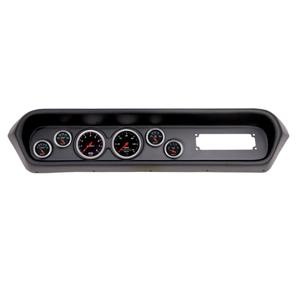 AutoMeter GAUGE KIT, 6 PC, (3 3/8" X2, 2 1/16" X4), PONTIAC GTO/LEMANS 64-65, DESIGNER BLACK