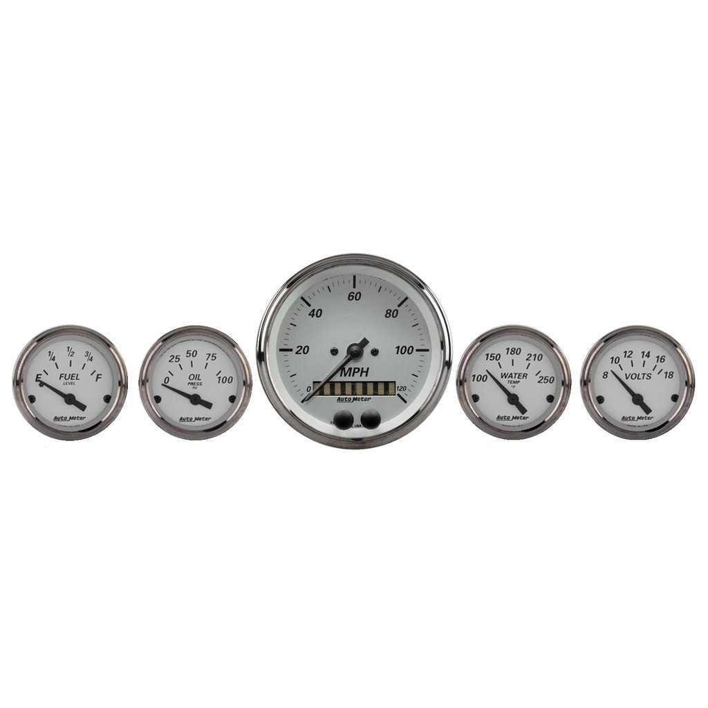 AutoMeter 5 PC. GAUGE KIT, 3-3/8" & 2-1/16", GPS SPEEDOMETER, AMERICAN PLATINUM