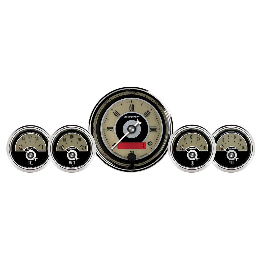 AutoMeter 5 PC. GAUGE KIT, 3-3/8" & 2-1/16", ELECTRIC SPEEDOMETER, CRUISER AD
