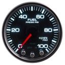 AutoMeter 2-1/16" FUEL PRESSURE, 0-100 PSI, STEPPER MOTOR, SPEK-PRO, BLACK DIAL, BLACK BEZEL, SMOKED LENS
