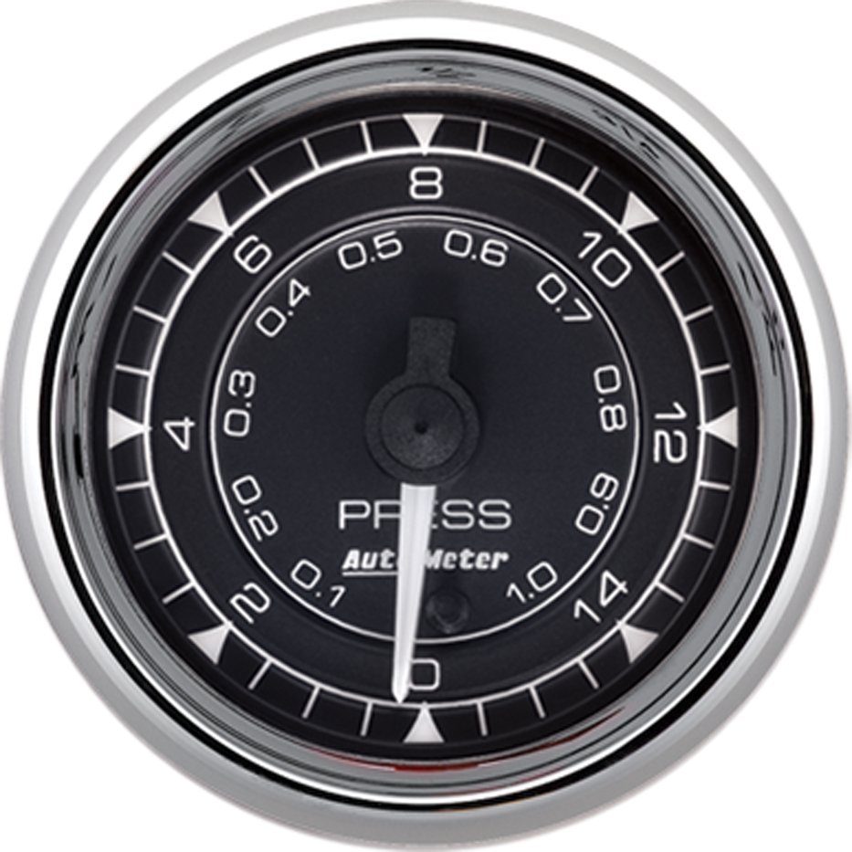 AutoMeter 2-1/16" PRESSURE 15PSI DIGITAL STEPPER MOTOR CHRONO CHROME