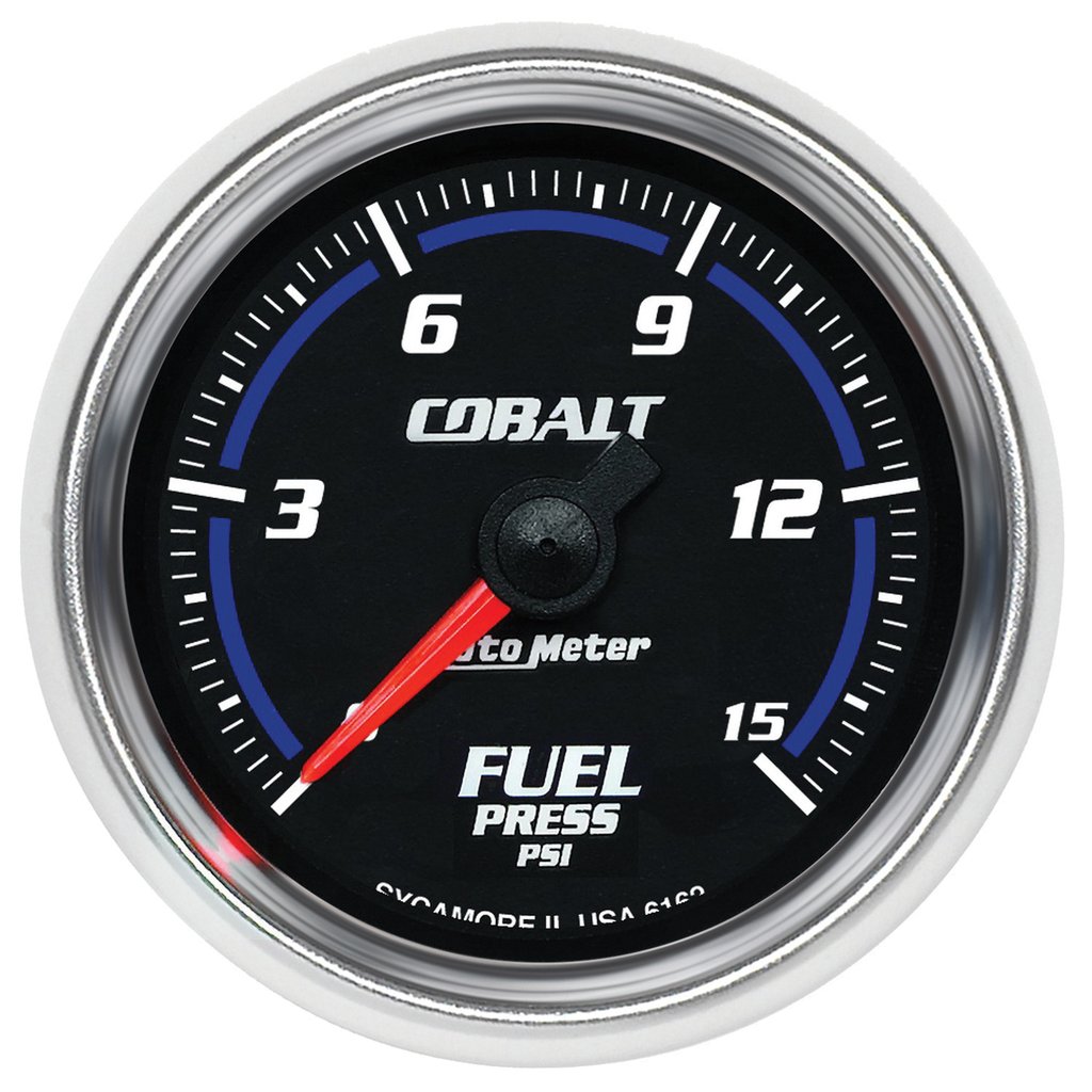 AutoMeter 2-1/16" FUEL PRESSURE, 0-15 PSI, STEPPER MOTOR, COBALT