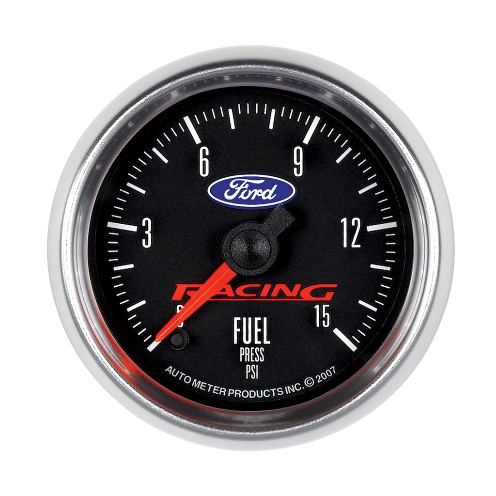 AutoMeter 2-1/16" FUEL PRESSURE, 0-15 PSI, STEPPER MOTOR, FORD RACING