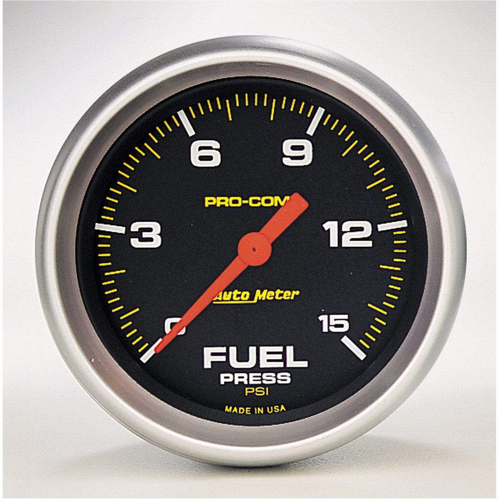 AutoMeter 2-5/8" FUEL PRESSURE, 0-15 PSI, STEPPER MOTOR, PRO-COMP