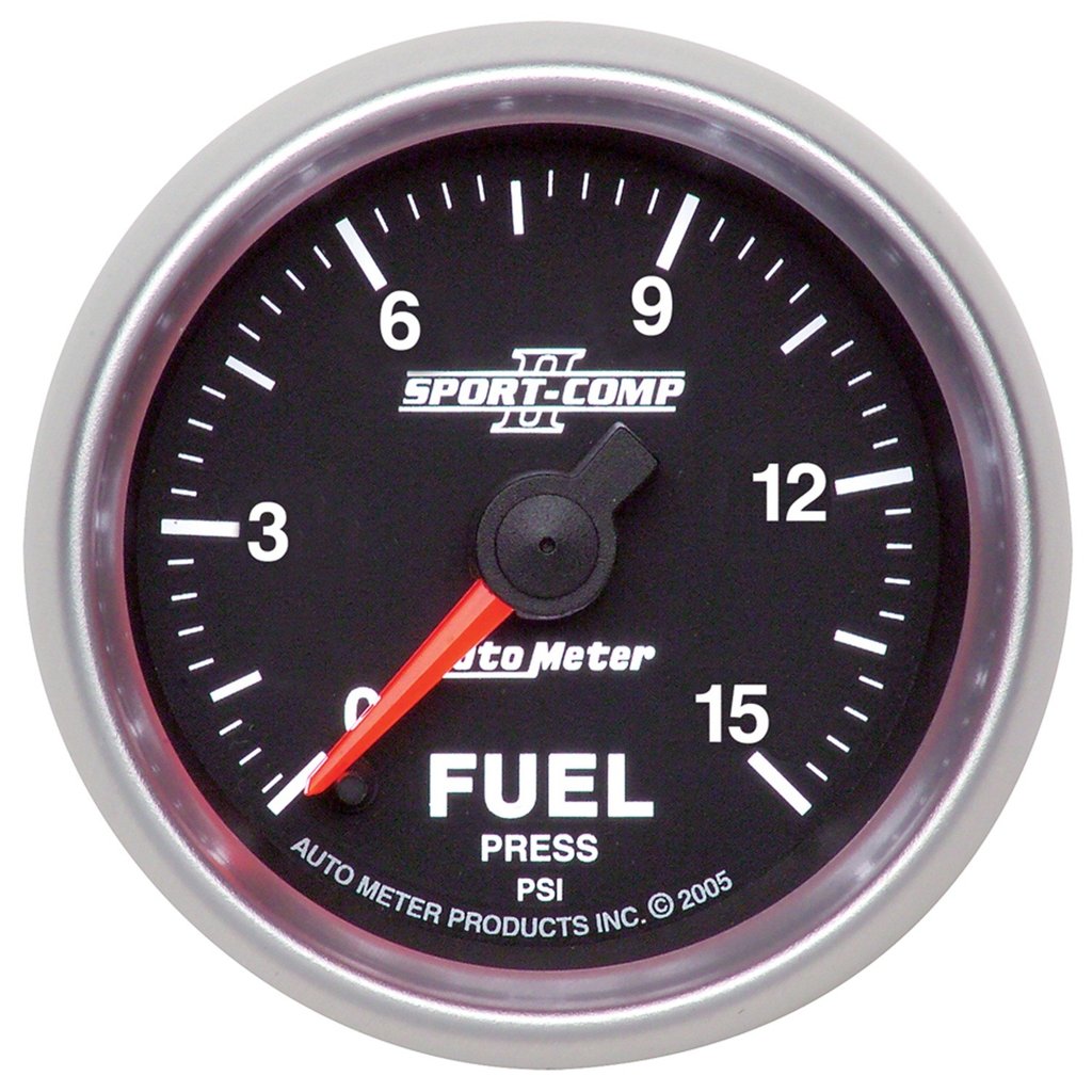 AutoMeter 2-1/16" FUEL PRESSURE, 0-15 PSI, STEPPER MOTOR, SPORT-COMP II