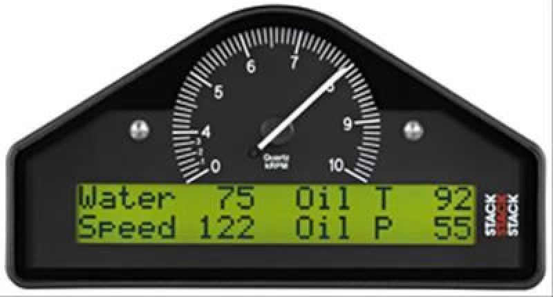 AutoMeter RACE DISPLAY, PRE-CONFIGURED, BLACK, 0-3-8K RPM INVERT (PSI, DEG. C, MPH)