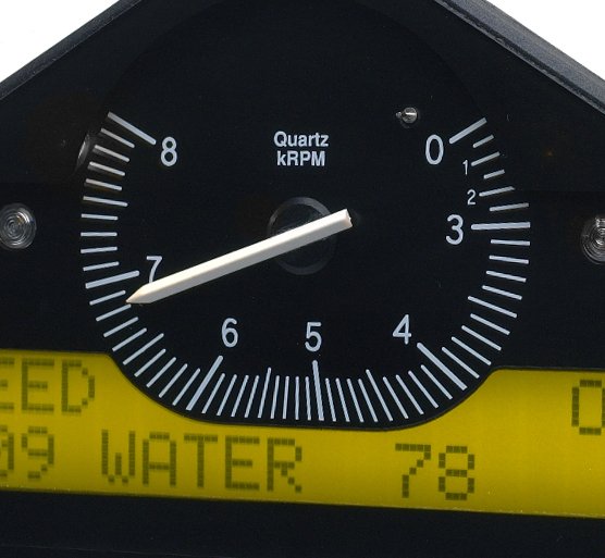 AutoMeter RACE DISPLAY, PRE-CONFIGURED, BLACK, 0-3-8K RPM INVERT (PSI, DEG. F, MPH)