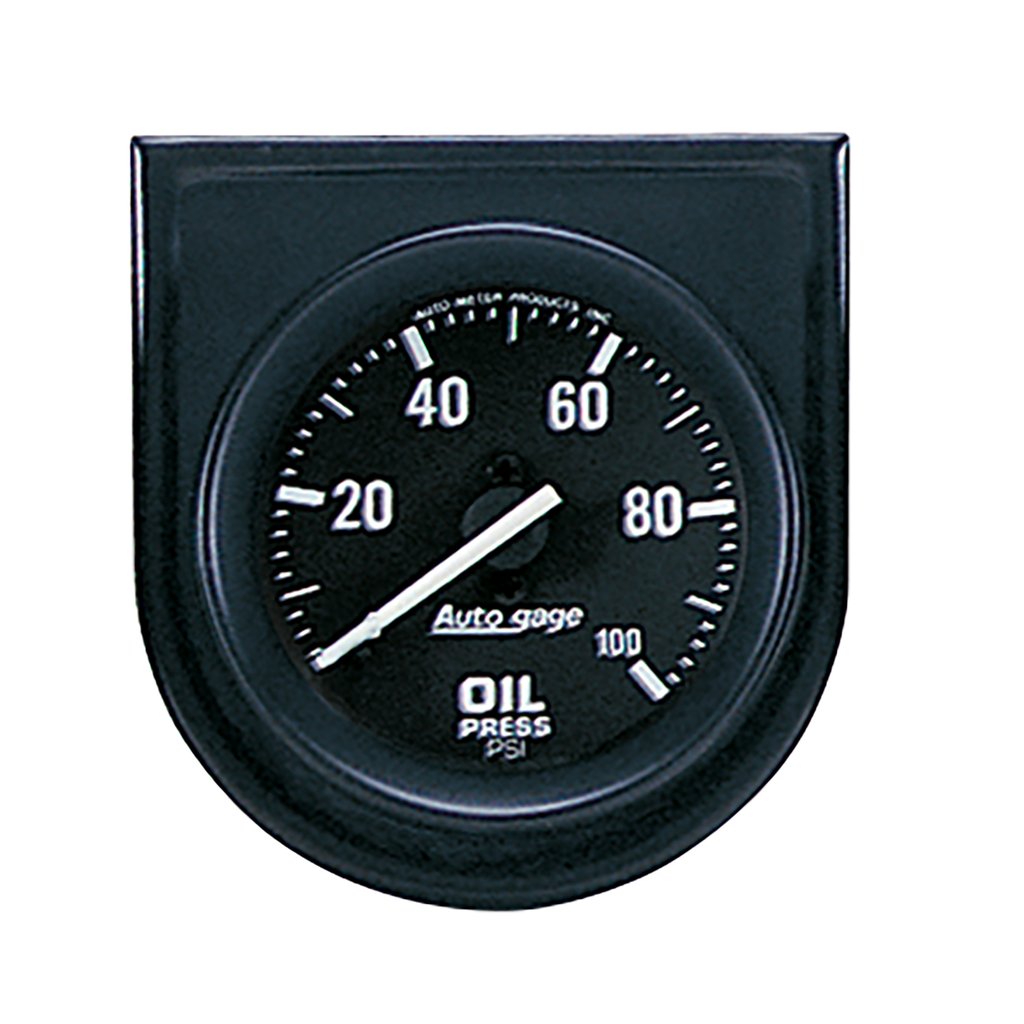 AutoMeter 2-1/16" OIL PRESSURE, 0-100 PSI, MECHANICAL, BLACK, FULL SWEEP, AUTO GAGE