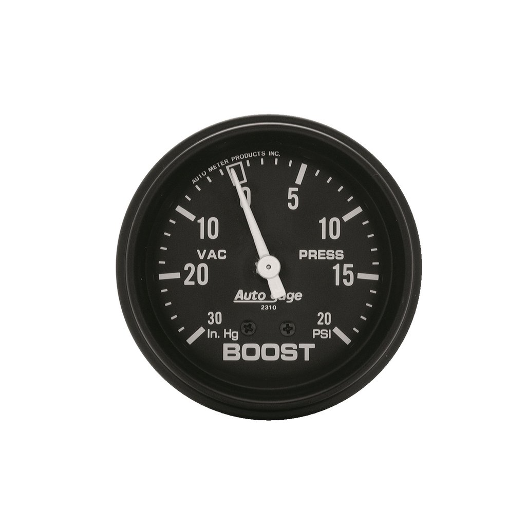 AutoMeter 2-5/8" BOOST/VACUUM, 30 IN HG/20 PSI, MECHANICAL, FULL SWEEP, AUTO GAGE