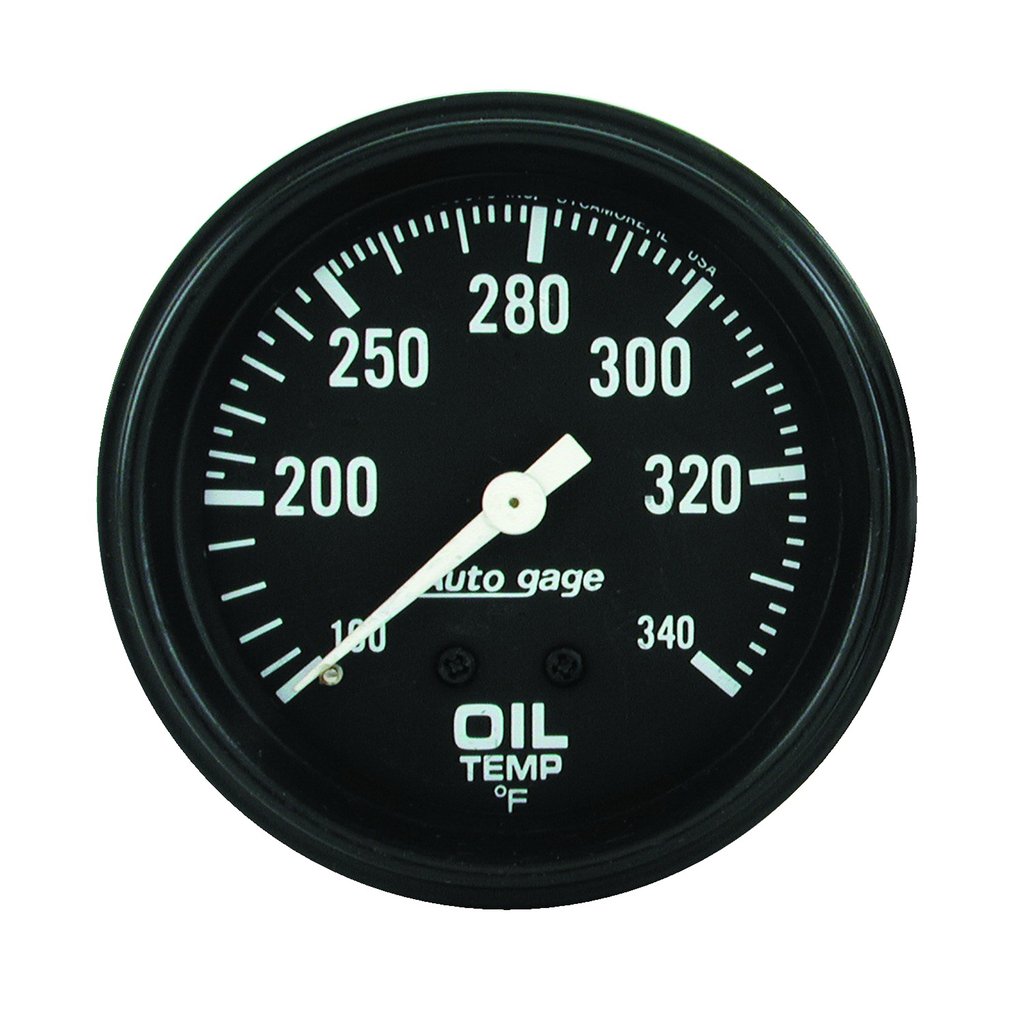 AutoMeter 2-5/8" OIL TEMPERATURE, 100-340 °F, 6 FT., MECHANICAL, FULL SWEEP, AUTO GAGE