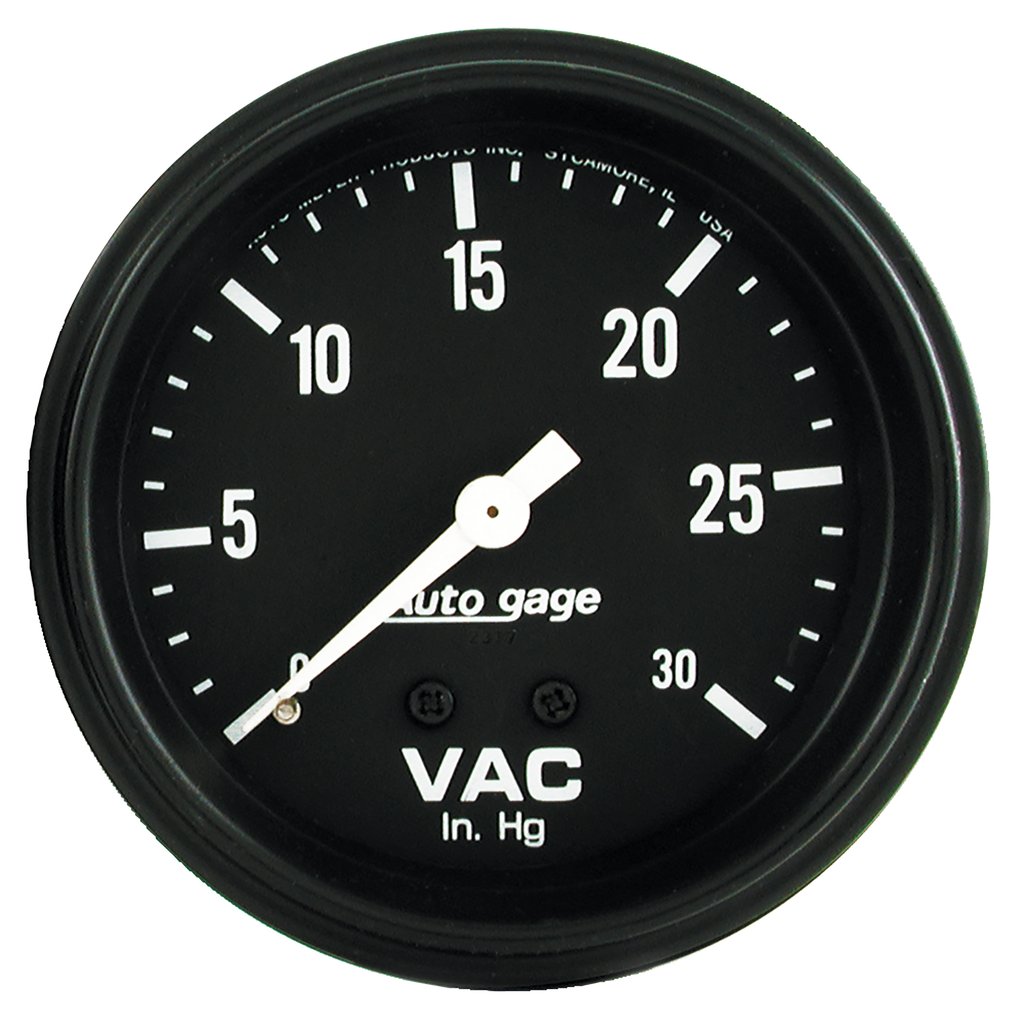 AutoMeter 2-5/8" VACUUM, 0-30 IN HG, FULL SWEEP, AUTO GAGE