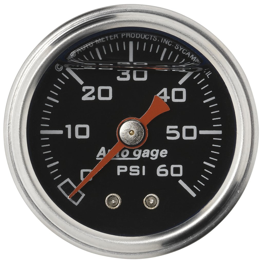 AutoMeter 1-1/2" PRESSURE, 0-60 PSI, MECHANICAL, BLACK