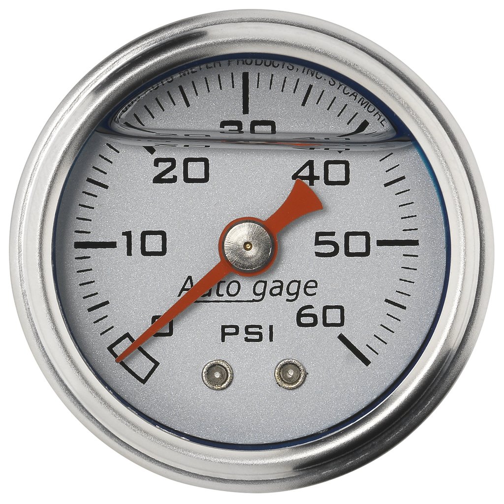 AutoMeter 1-1/2" PRESSURE, 0-60 PSI, MECHANICAL, SILVER