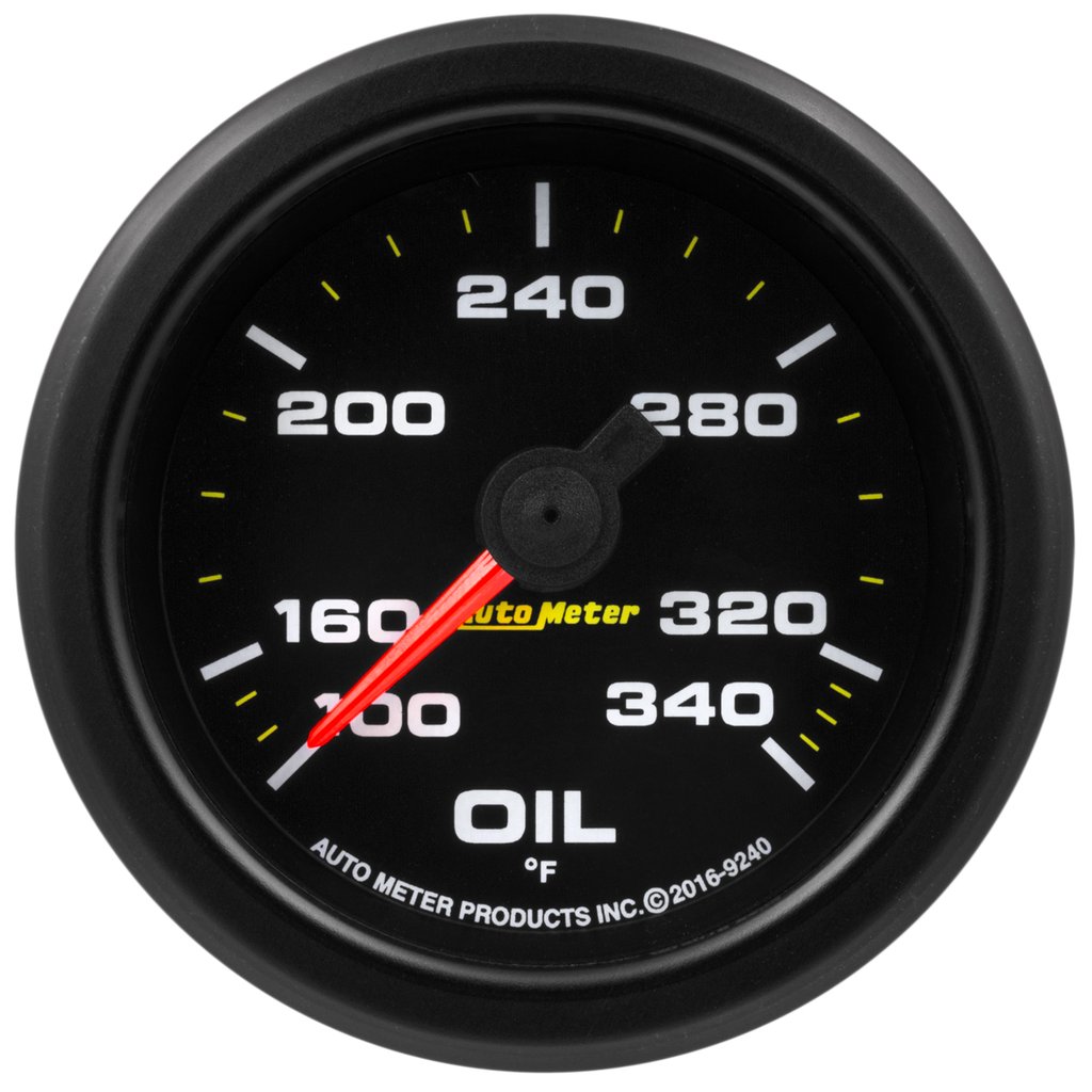 AutoMeter 2 1/16", OIL TEMP, 340°F, STEPPER MOTOR W/PEAK & WARN, EXTREME ENVIRONMENT