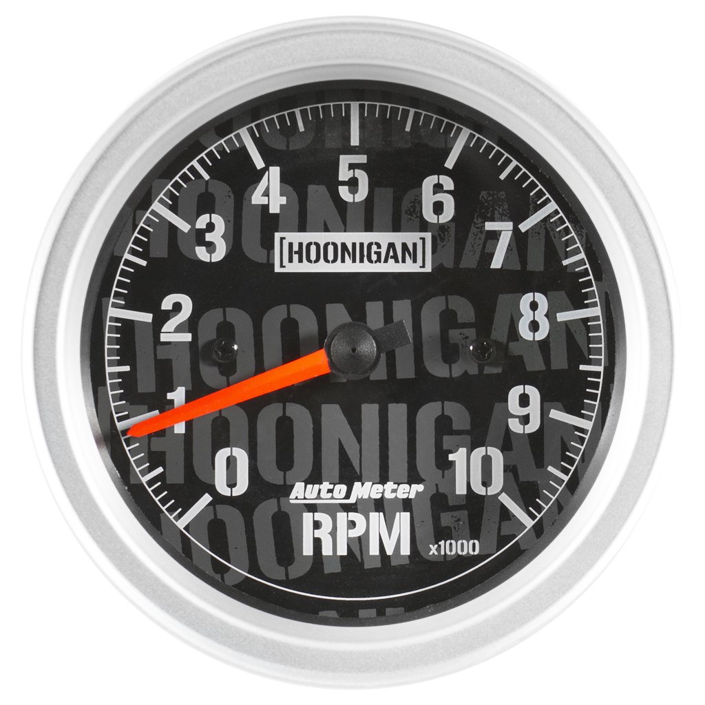 AutoMeter 3-3/8" tachometer, 0-10,000 RPM, IN-DASH, HOONIGAN