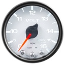 AutoMeter 2-1/16" VOLTMETER, 0-16V, DIGITAL STEPPER MOTOR, SPEK-PRO, WHITE DIAL, BLACK BEZEL, CLEAR LENS