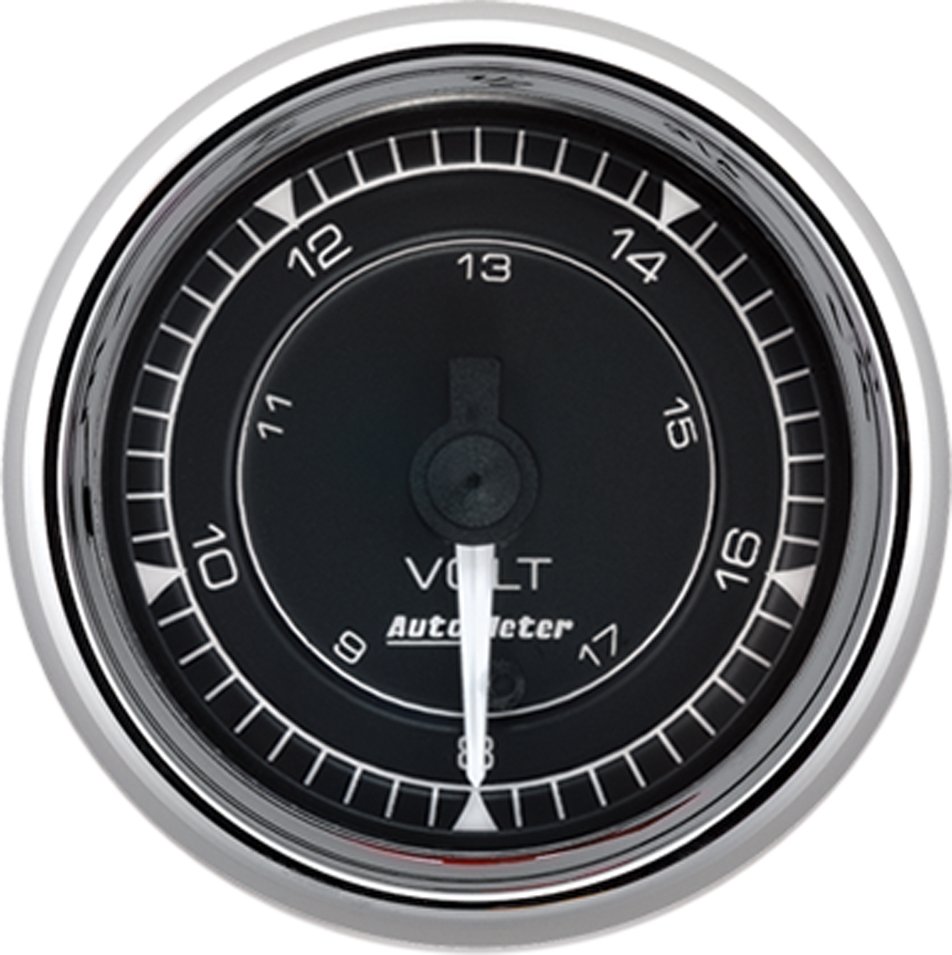 AutoMeter 2-1/16" VOLTMETER 8-18V DIGITAL STEPPER MOTOR CHRONO CHROME