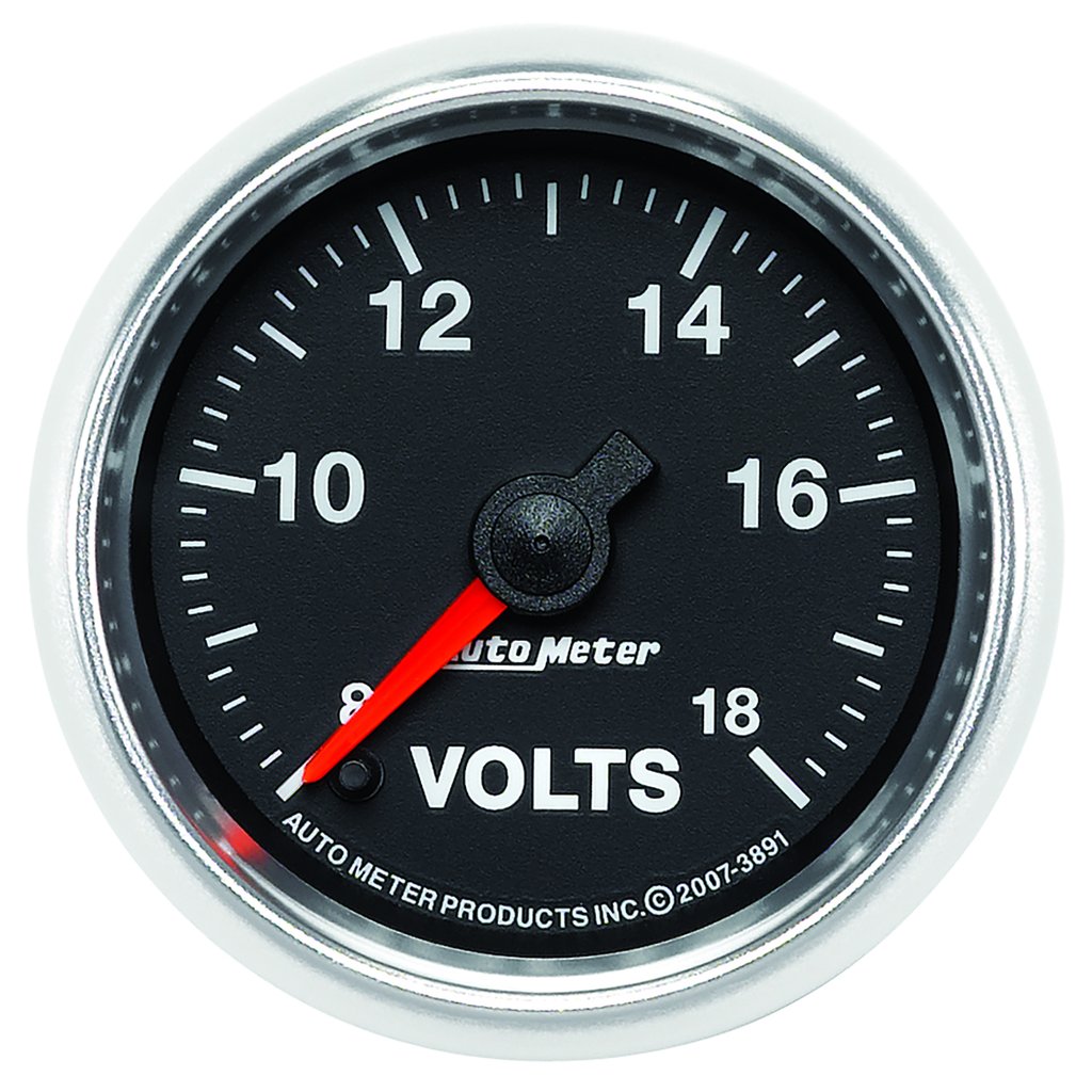 AutoMeter 2-1/16" VOLTMETER, 8-18V, DIGITAL STEPPER MOTOR, GS