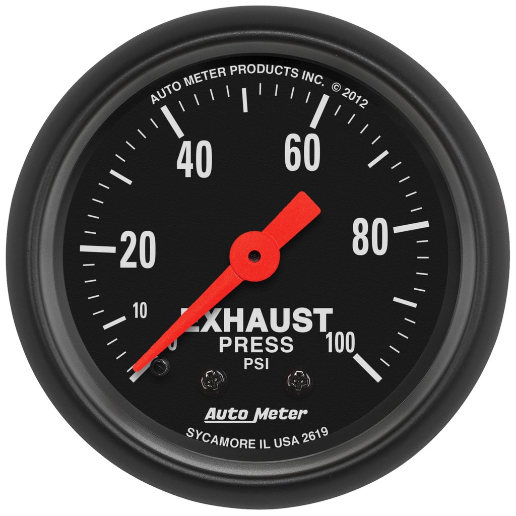 AutoMeter 2-1/16" EXHAUST PRESSURE, 0-100 PSI, MECHANICAL, Z-SERIES