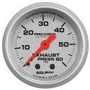 AutoMeter 2-1/16" EXHAUST PRESSURE, 0-60 PSI, MECHANICAL, ULTRA-LITE