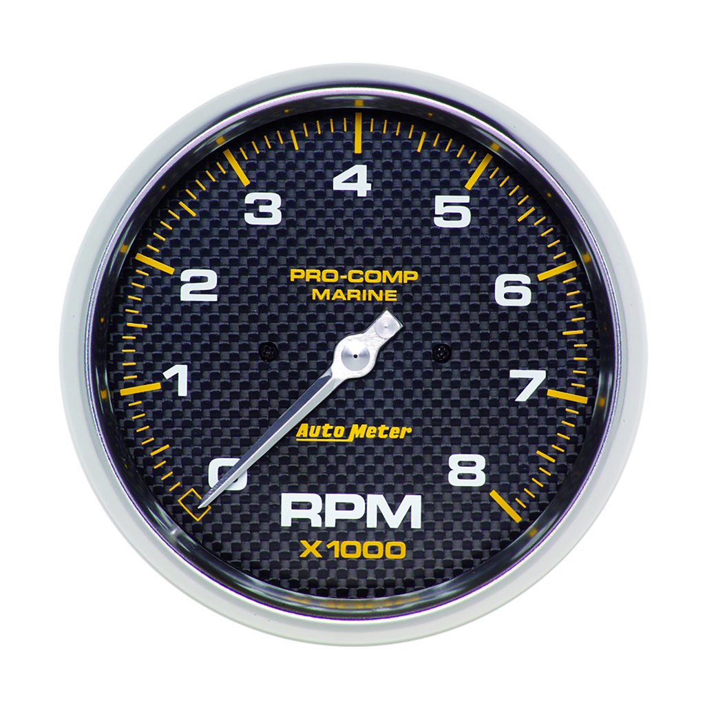 AutoMeter 5" IN-DASH tachometer, 0-8,000 RPM, MARINE CARBON FIBER