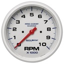 AutoMeter 5" IN-DASH TACHOMETER, 0-10,000 RPM, MARINE WHITE