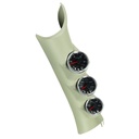 AutoMeter PILLAR KIT, 0-60 PSI/0-2000 °F/100-300 °F, 10-15 DODGE RAM, SPEK-PRO, BLACK DIAL, CHROME BEZEL, CLEAR LENS