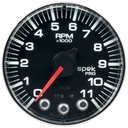 AutoMeter 2-1/16" IN-DASH TACHOMETER, 0-11,000 RPM, SPEK-PRO, BLACK DIAL, CHROME BEZEL, FLAT ANTIGLARE LENS