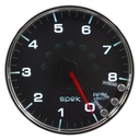 AutoMeter 5" IN-DASH TACHOMETER, 0-8,000 RPM, SPEK-PRO, BLACK DIAL, CHROME BEZEL, CLEAR LENS