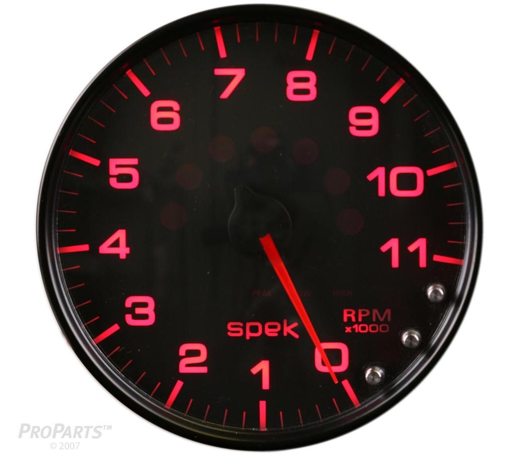 AutoMeter 5" IN-DASH TACHOMETER, 0-11,000 RPM, SPEK-PRO, BLACK DIAL, BLACK BEZEL, CLEAR LENS