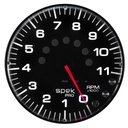 AutoMeter 5" IN-DASH TACHOMETER, 0-11,000 RPM, SPEK-PRO, BLACK DIAL, BLACK BEZEL, FLAT ANTIGLARE LENS