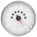 AutoMeter 5" IN-DASH TACHOMETER, 0-11,000 RPM, SPEK-PRO, WHITE DIAL, CHROME BEZEL, CLEAR LENS