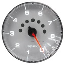 AutoMeter 5" IN-DASH TACHOMETER, 0-8,000 RPM, SPEK-PRO, SILVER DIAL, CHROME BEZEL, FLAT ANTIGLARE LENS
