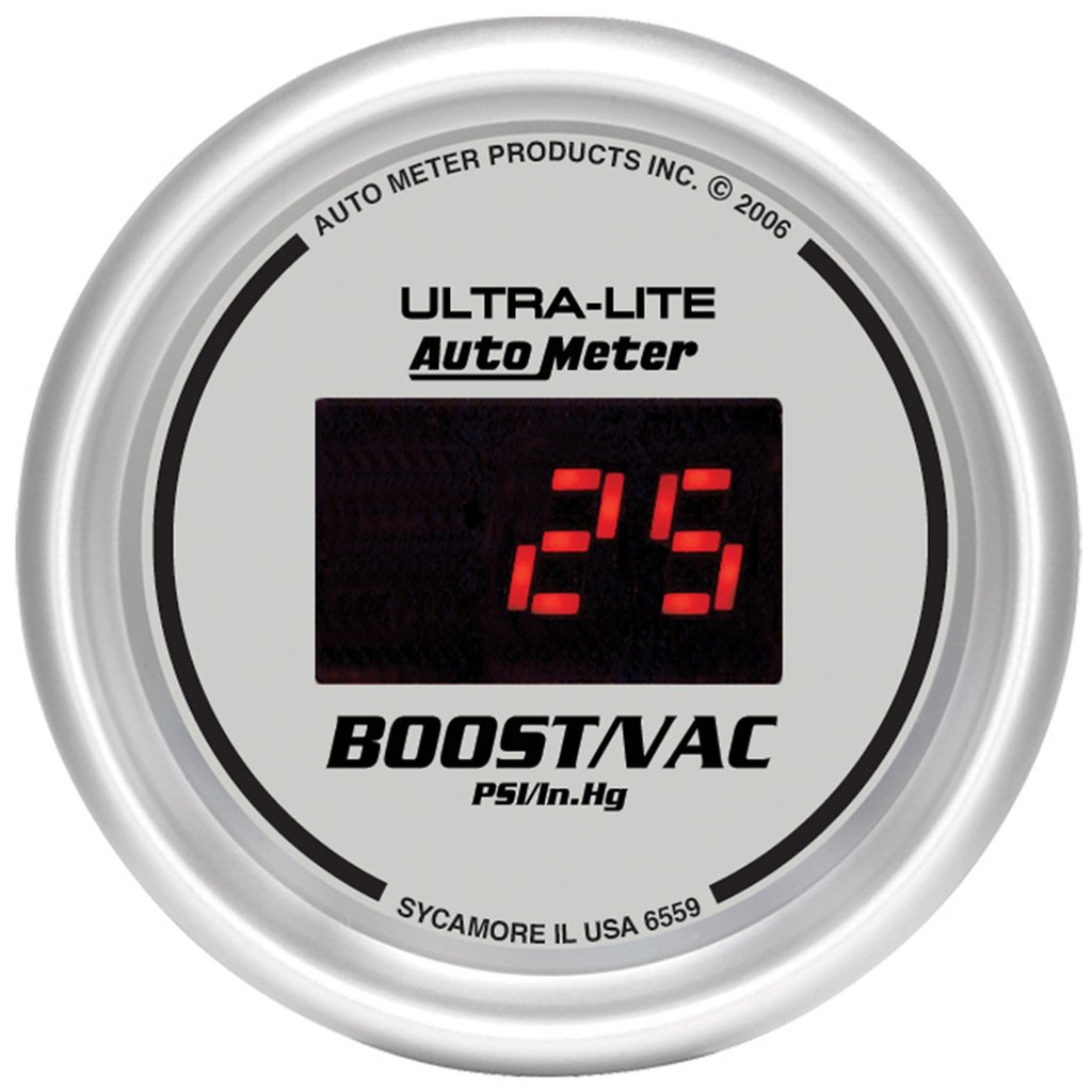 AutoMeter 2-1/16" BOOST/VACUUM,30 IN HG/30 PSI, ULTRA-LITE DIGITAL