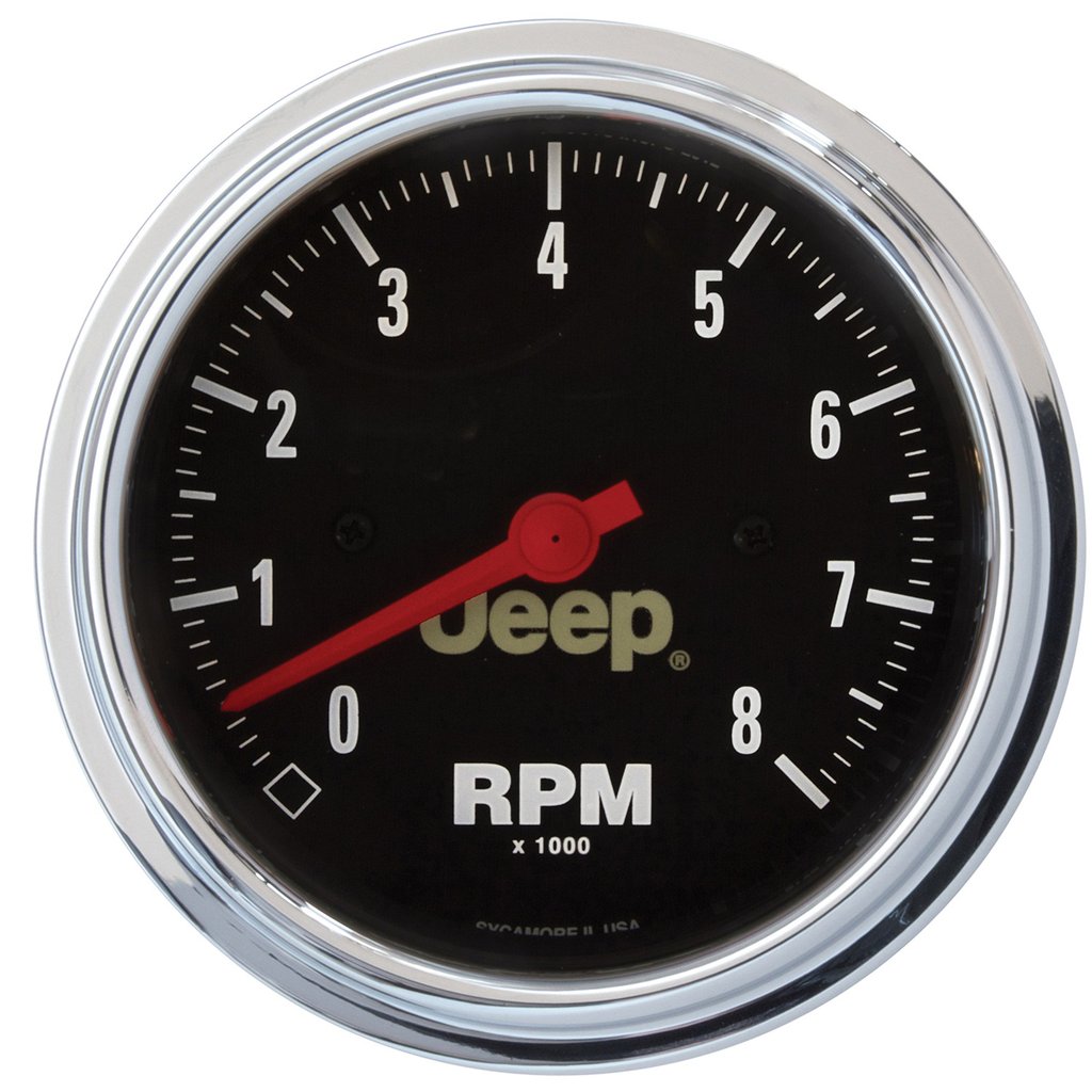 AutoMeter 3-3/8" IN-DASH tachometer, 0-8,000 RPM, JEEP