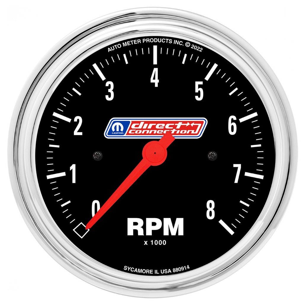 AutoMeter 3-3/8" TACH, 8,000 RPM, 4,6,8 CYL, IN-DASH, MOPAR DIRECT CONNECTION